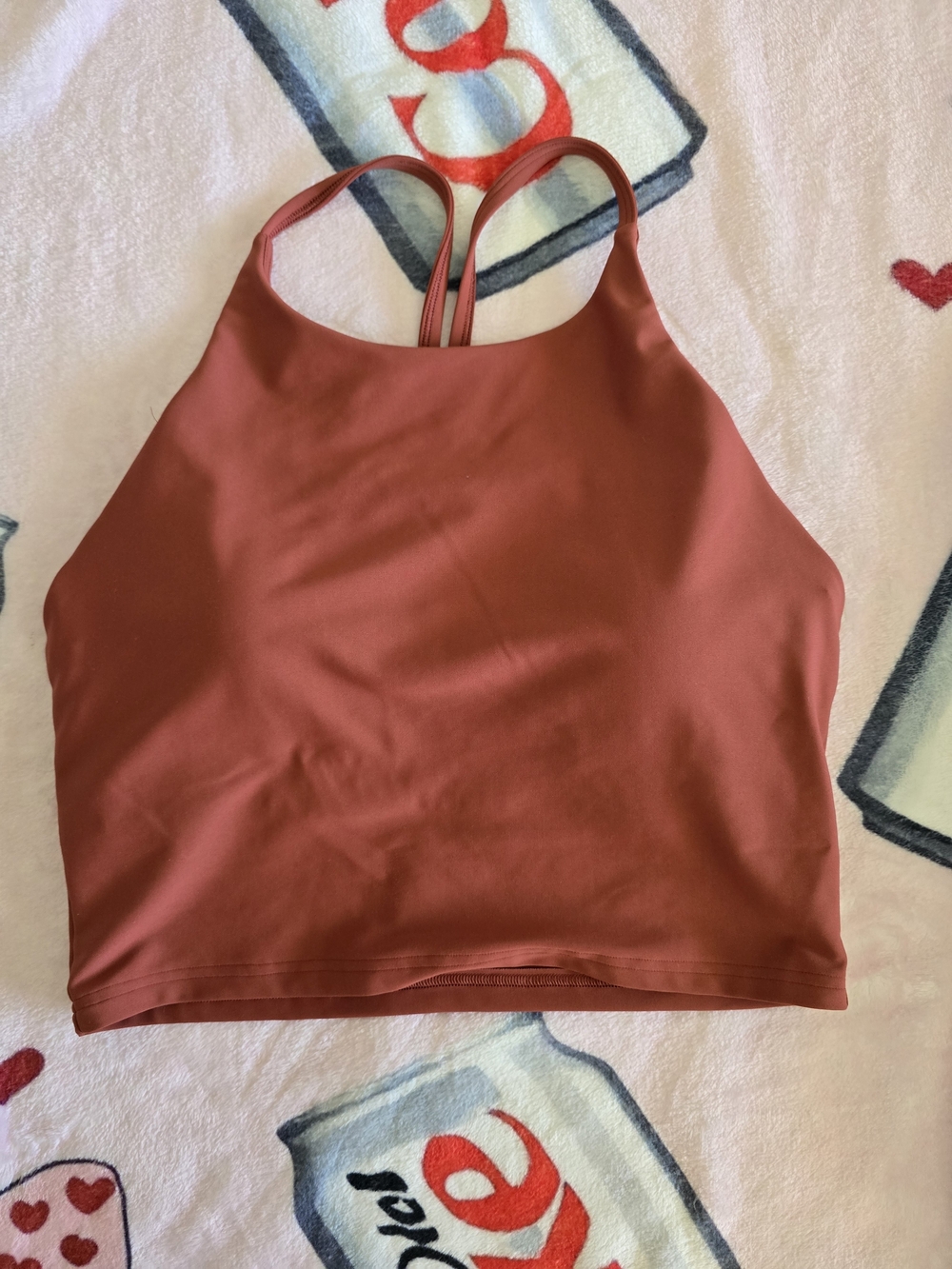 Old Navy Rust Red High-Neck Crop Tank